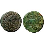 Hispania. Tiberius (14-37 AD) As AE 26 mm (11.88 g) Calagurris.