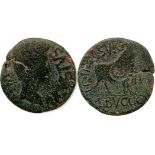 Hispania. Augustus of Celsa (27 BC 14 AD) AE 27 mm (11.01 g) Zaragoza.