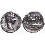 Augustus (27 BC - 14 AD), AR Denar (3,7 g), Lugdunum.