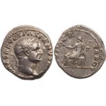 Vespasian (69-79) Denar Silver (3.12 g), Rome 70 AD.