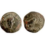 Hispania. Tiberius (14-37) As AE 27 mm (12.71 g). Tarraconensis - Calagurris.