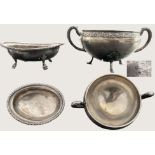 Nice lot composed of two silver table elements