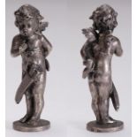 Silver bottle stopper about Cupid concealing a woman's shoe on her back