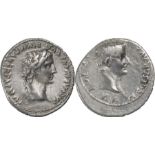 Augustus with Tiberius Caesar (27 BC - 14 AD), AR Denar (3,6 g), Lugdunum.