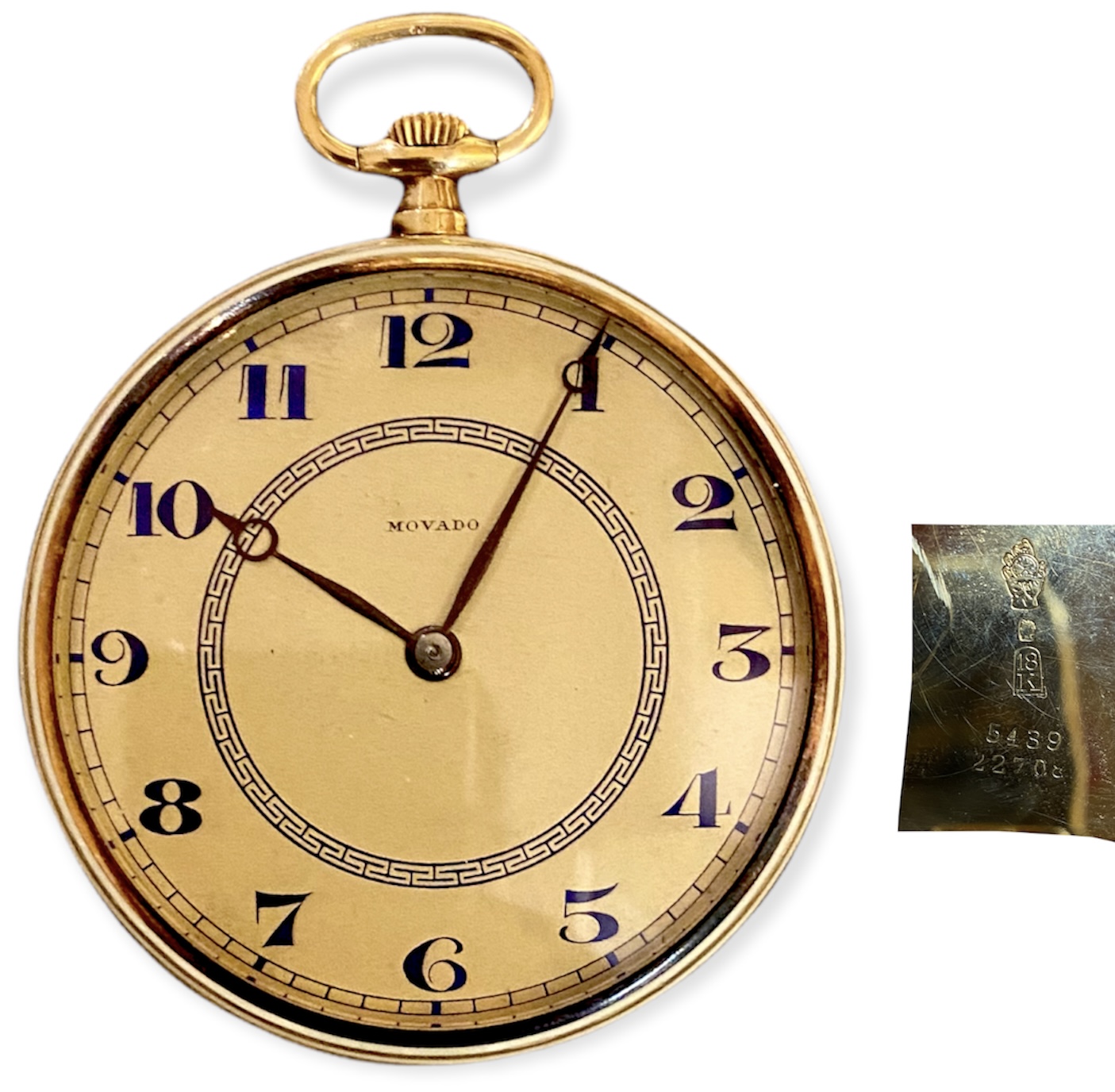 Gold Movado 18k Ladies Pocket Watch