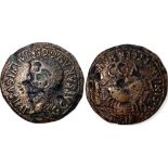 Hispania. Caesar Augustus. Caligula (37-41 AD) AE 30 mm, Bronze (10.80 g) Zaragoza.