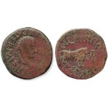 Hispania. Tiberius (14-37) As AE 27 mm (12.71 g). Tarraconensis - Calagurris.