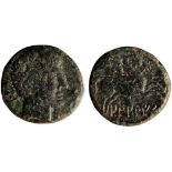 Bilbilis. Unit AE 27 mm (13.68 g) Calatayud (Zaragoza) 120-30 BC.