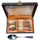 Set of 6 Silver Tea Spoons