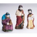 Set of 3 polychrome ceramic pieces