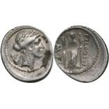 P. Clodius M.f. Turrinus. Denar, Silver (3.84 g) Rome, 42 BC
