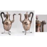 Large tripod silver jug