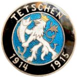 War Relief City of Tetschen 1914 Badge.