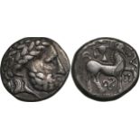 EASTERN CELTS. Northwest Hungary and Southwest Slovakia. Tetradrachm type "with Triskeles/ ZichyÃºjf