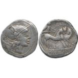 Appius Claudius Pulcher (111-100 BC), Denar, Silver (4,3g), Barbaric imitation