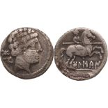 Bolskan. Denar Silver (3.66 g) Huesca 180-120 BC.