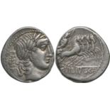 C. Vibius C.f. Pansa. Denar, Silver (3.90 g) Rome, 90 BC