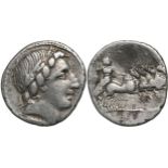 Gargilius, Ogulnius, and Vergilius. Denar, Silver (3.36 g) Rome, 86 BC
