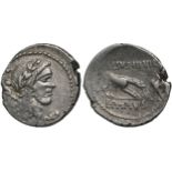 L. Papius Celsus. Denar, Silver (3.81 g) Rome, 45 BC