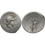 Mn. Cordius Rufus. Denar, Silver (3.76 g) Rome, 46 BC