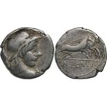 Cn. Lentulus Clodianus. Denar, Silver (3.83 g) Rome, 88 BC