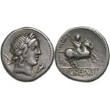 Pub. Crepusius. Denar, Silver (3.98 g) Rome, 82 BC