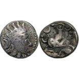 EASTERN EUROPE. Pannonia. Drachme Silver (12 mm, 2.8 g) Kapostaler type, 1st Century BC.
