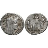 L. Aemilius Lepidus Paullus. Denar, Silver (3.90 g) Rome, 62 BC