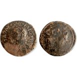 Hispania. Tiberius (14-37 AD) As AE 29 mm (7.74 g) Zaragoza.