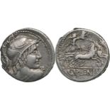 Cn. Lentulus Clodianus. Denar, Silver (3.82 g) Rome, 88 BC