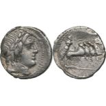 Gargilius, Ogulnius, and Vergilius. Denar, Silver (3.87 g) Rome, 86 BC