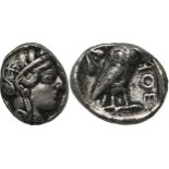 Attica, Athens. Tetradrachm, Silver (20 mm, 10.61 g) Circa 465-460 BC.