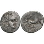 D. Silanus L.f. Denar, Silver (4.11 g) Rome, 91 BC