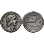 L. Calpurnius Piso Frugi. Denar, Silver (3.73 g) Rome, 90 BC