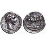 Augustus (27 BC - 14 AD) Denar, Silver (3,7 g), Lugdunum.