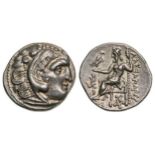 KINGS OF MACEDON. Alexander III 'the Great' (336-323 BC). Drachm Silver (17.5 mm, 4.17 g), Abydos, s