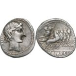 C. Vibius C.f. Pansa. Denar, Silver (3.85 g) Rome, 90 BC
