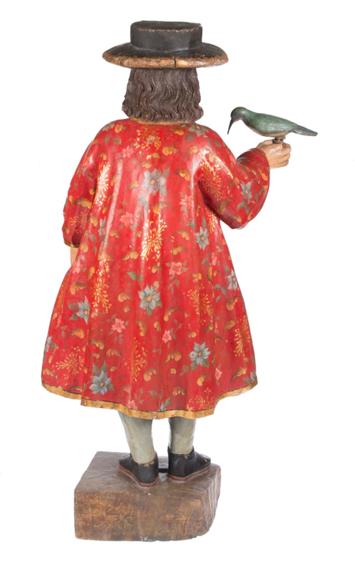 "Character". Carved, gilded and polychromed wooden sculpture. Colonial School. 17th – 18th century - Image 11 of 11