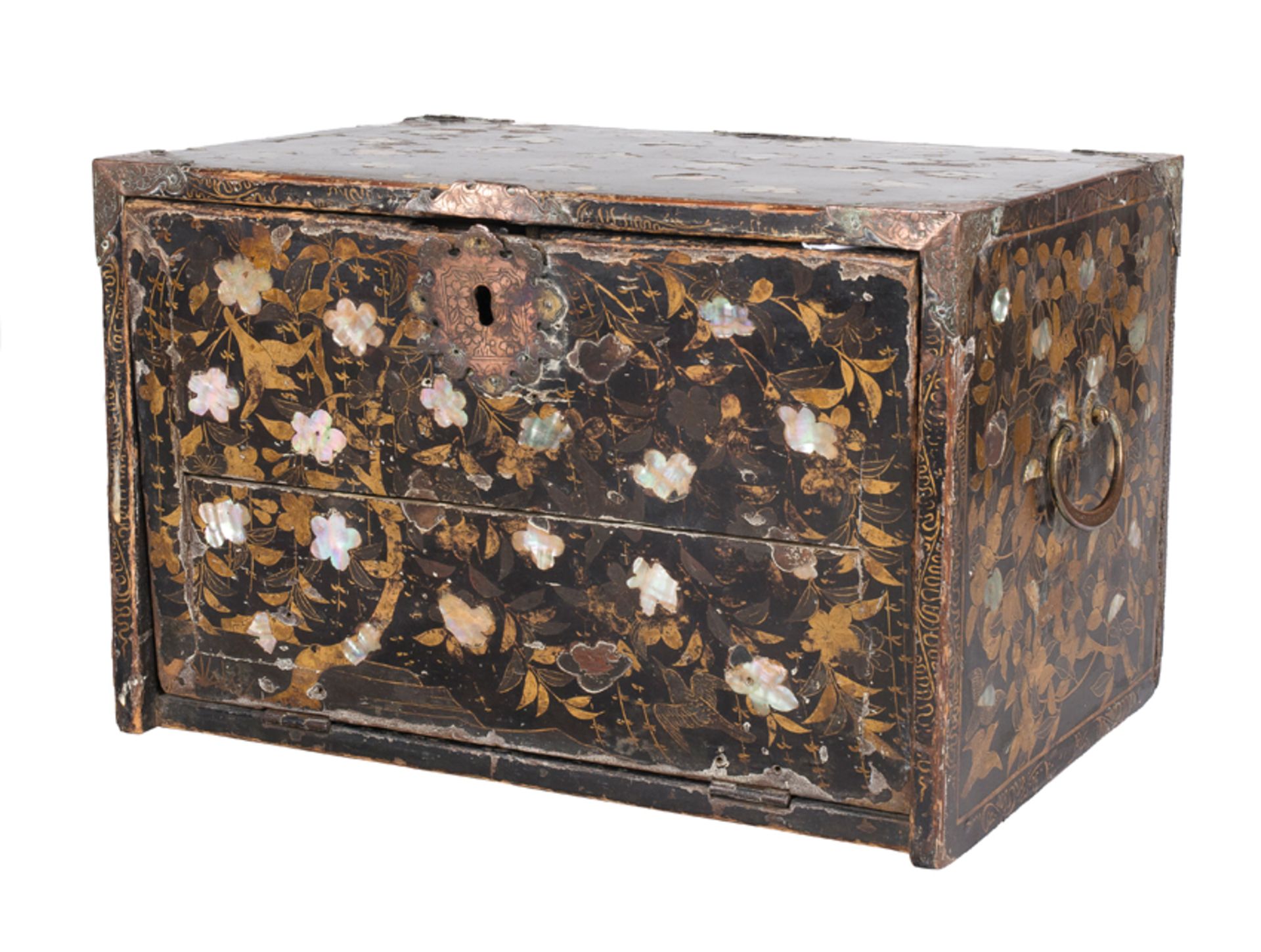 Japanese "Namban" Chest. Momoyama Period (1573 - 1615 - Bild 2 aus 13