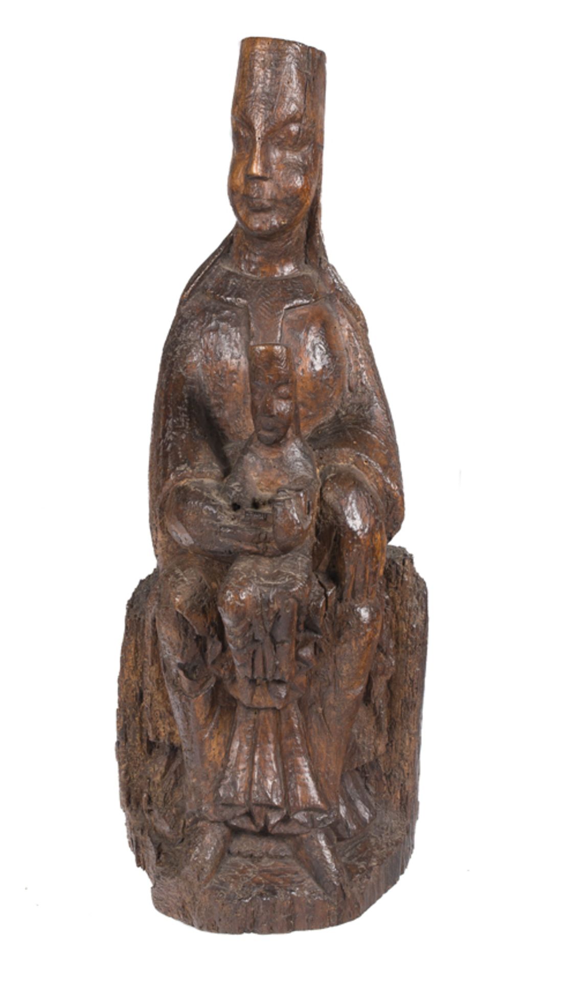 "Seat of Wisdom (Sedes Sapientiae)". Carved wooden sculpture. Romanesque. 12th century.