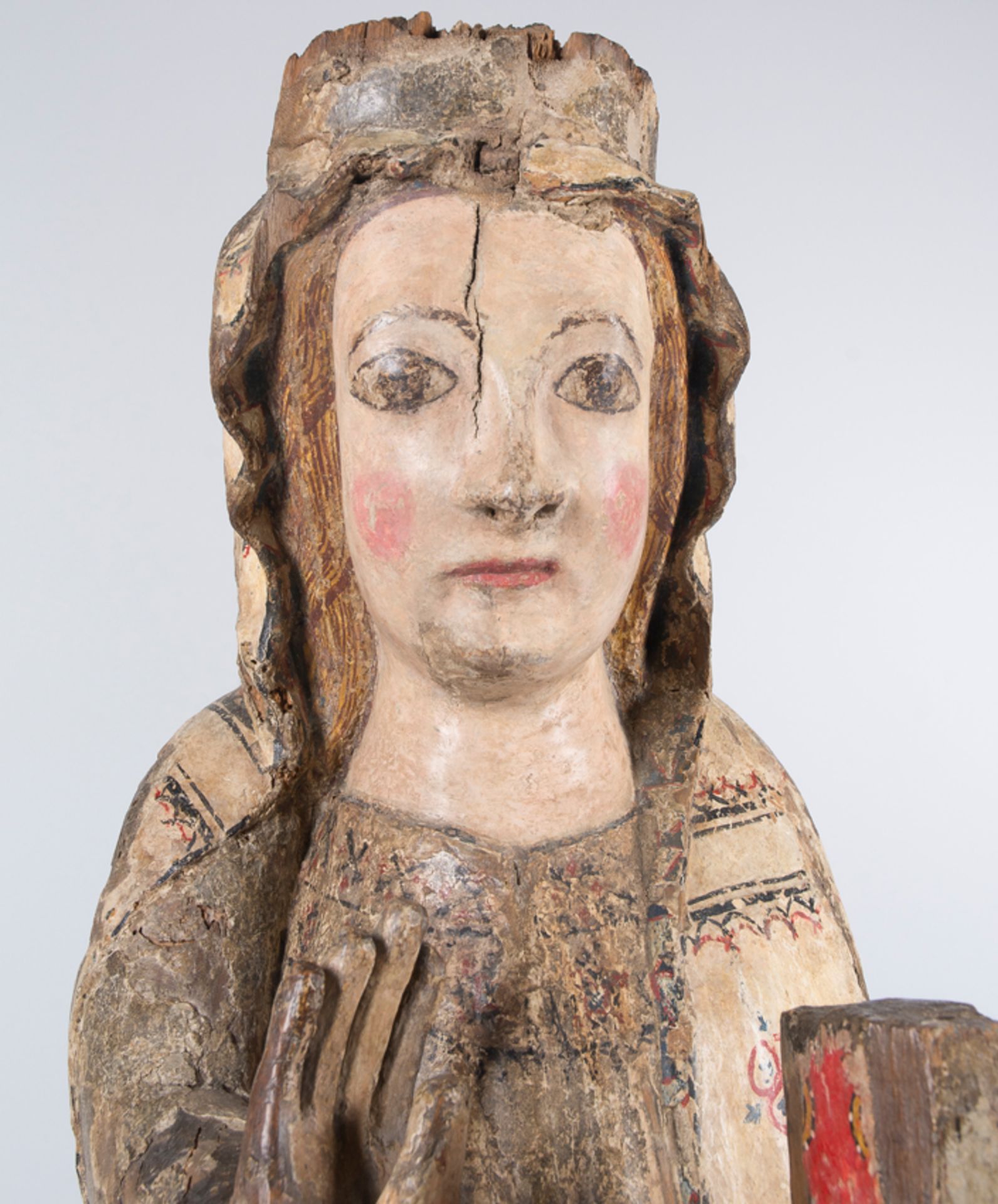 "Our Lady of the Annunciation". Carved and polychromed wooden sculpture. Castilian School. Transitio - Bild 4 aus 8