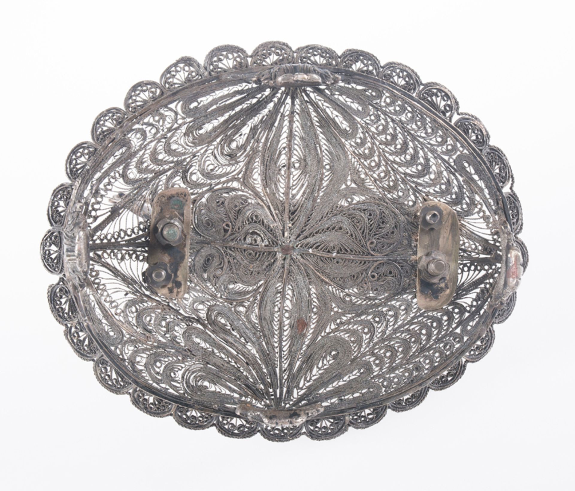 "Sahumador". Deer-shaped, silver filigree incense burner in chased and embossed cast silver. Colonia - Bild 10 aus 10