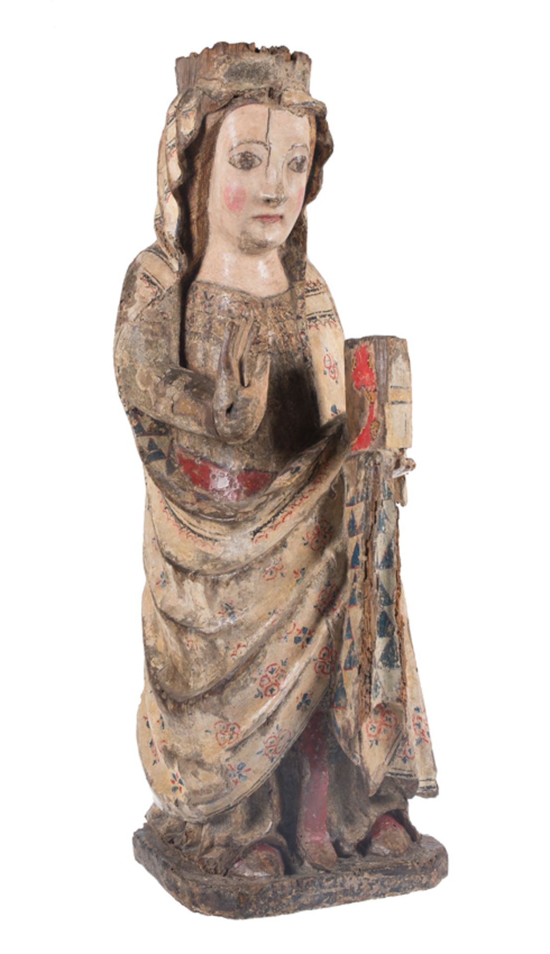 "Our Lady of the Annunciation". Carved and polychromed wooden sculpture. Castilian School. Transitio