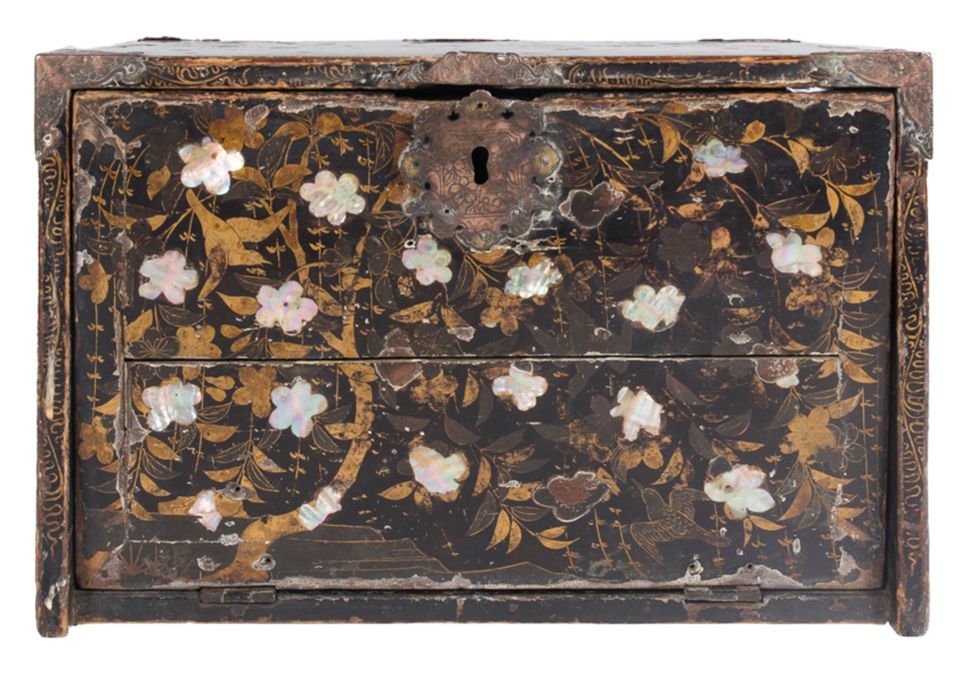 Japanese "Namban" Chest. Momoyama Period (1573 - 1615 - Bild 8 aus 13