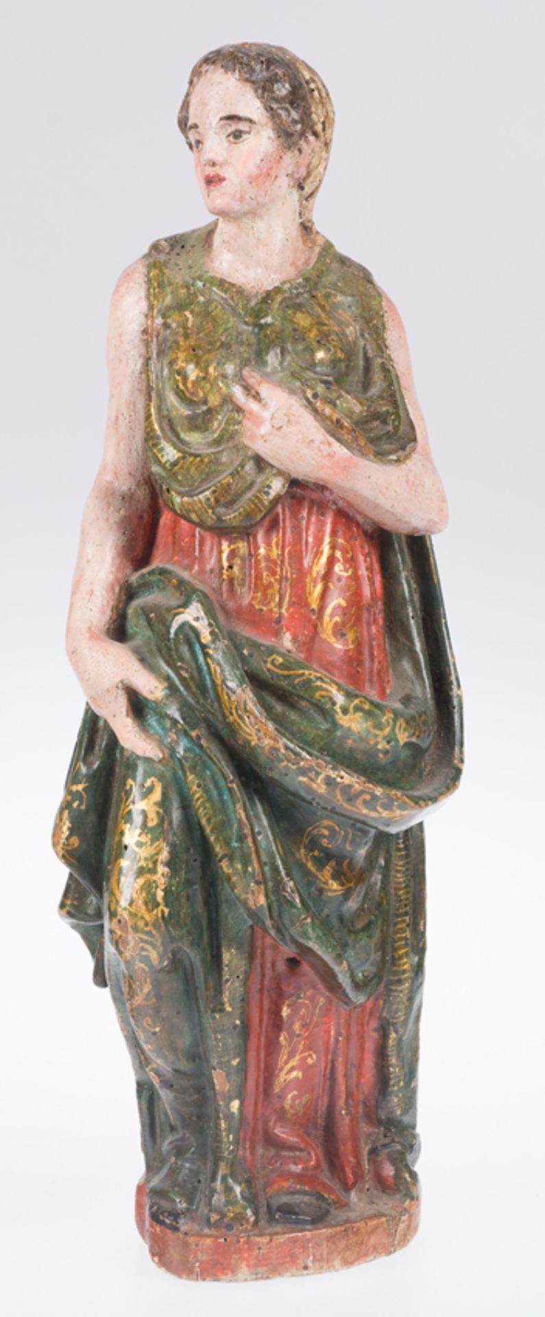 "Four Sibyls". Carved, gilded and polychromed wooden sculptures. Spanish Renaissance. Romanist Scho - Bild 5 aus 10