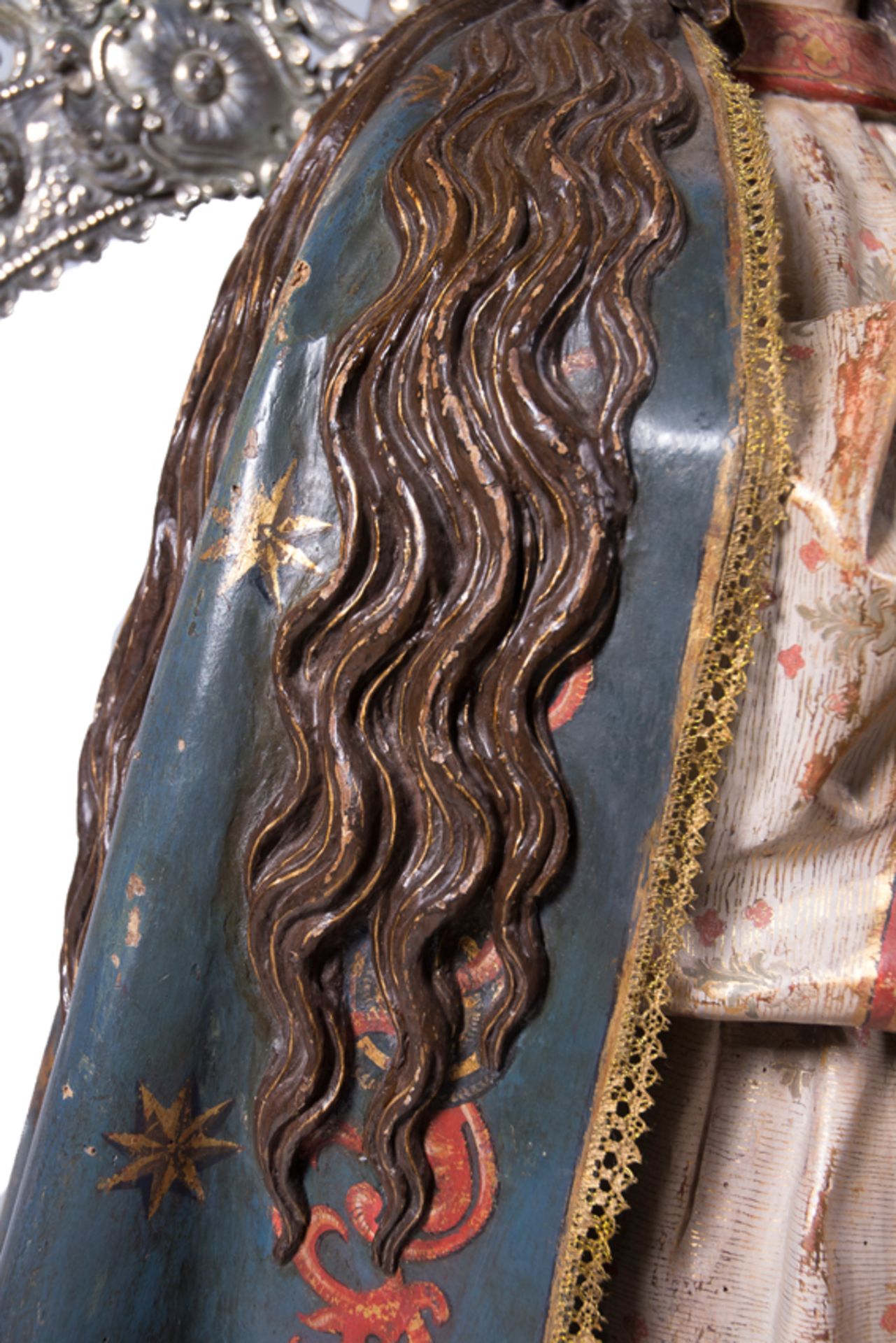 "Inmaculada". Escultura en madera tallada, policromada, dorada y estofada. Anónimo castellano, sigui - Bild 6 aus 20