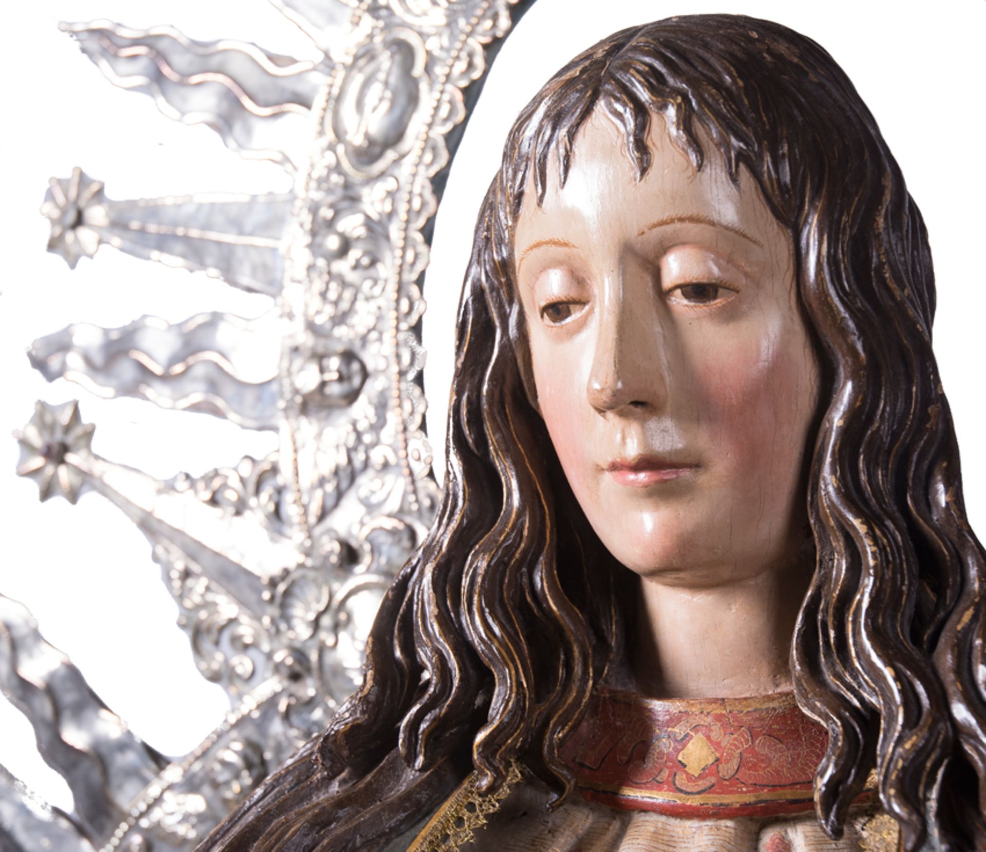 "Inmaculada". Escultura en madera tallada, policromada, dorada y estofada. Anónimo castellano, sigui - Bild 4 aus 20