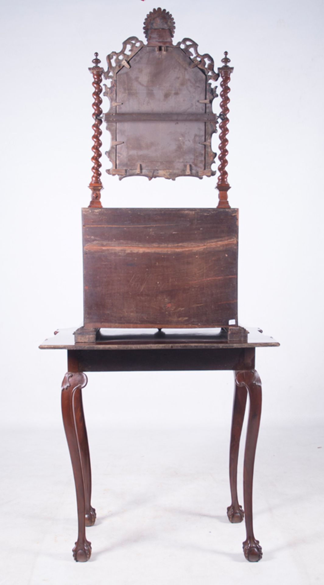 Bureau with mahogany wood mirror and ivory decoration. Colonial School. Cuba. 18th century. - Image 9 of 9