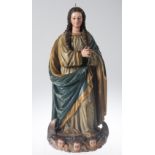 "Our Lady Immaculate". Carved, gilded and polychromed wooden sculpture. Seville or Granada School. C