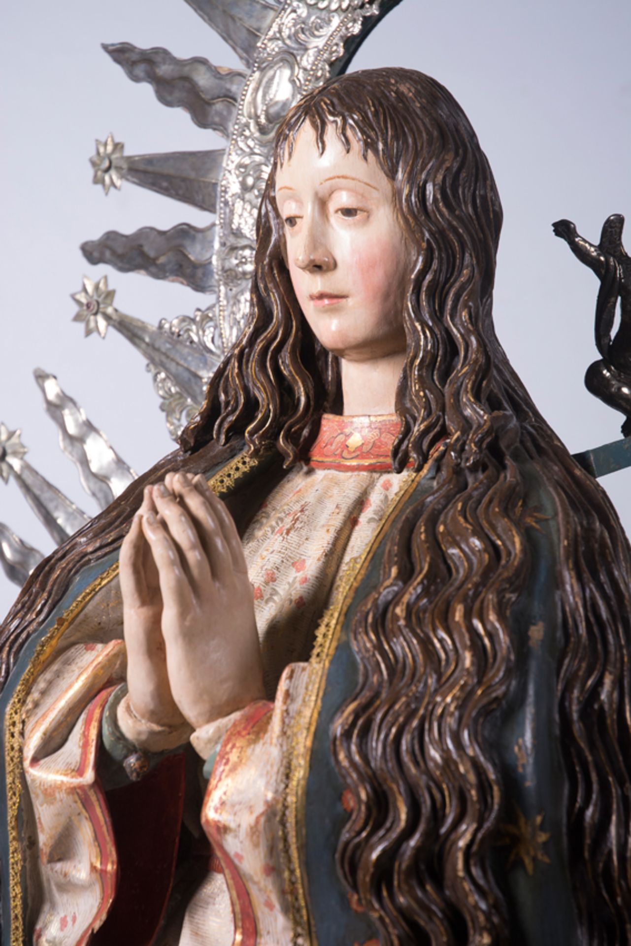 "Inmaculada". Escultura en madera tallada, policromada, dorada y estofada. Anónimo castellano, sigui - Bild 3 aus 20